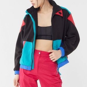 UO RETRO COLORBLOCK FLEECE